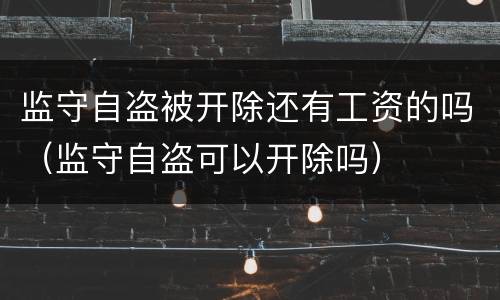 监守自盗被开除还有工资的吗（监守自盗可以开除吗）