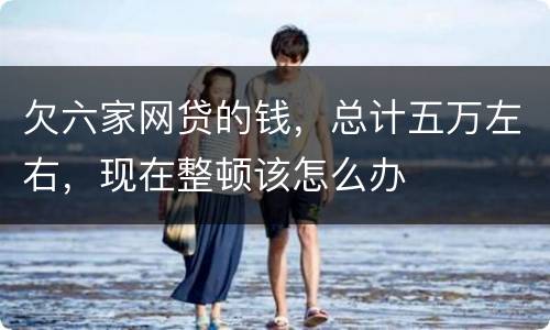 欠六家网贷的钱，总计五万左右，现在整顿该怎么办