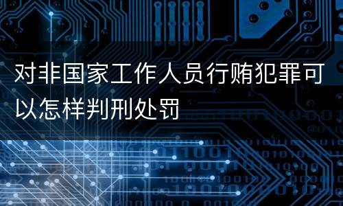 对非国家工作人员行贿犯罪可以怎样判刑处罚