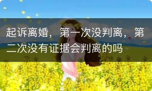 起诉离婚，第一次没判离，第二次没有证据会判离的吗