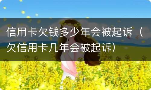 信用卡欠钱多少年会被起诉（欠信用卡几年会被起诉）