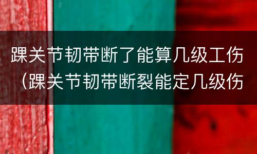 踝关节韧带断了能算几级工伤（踝关节韧带断裂能定几级伤残）