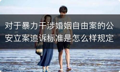 对于暴力干涉婚姻自由案的公安立案追诉标准是怎么样规定