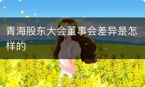 青海股东大会董事会差异是怎样的