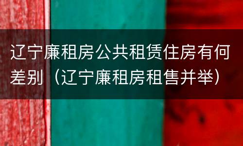 辽宁廉租房公共租赁住房有何差别（辽宁廉租房租售并举）