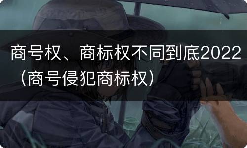 商号权、商标权不同到底2022（商号侵犯商标权）