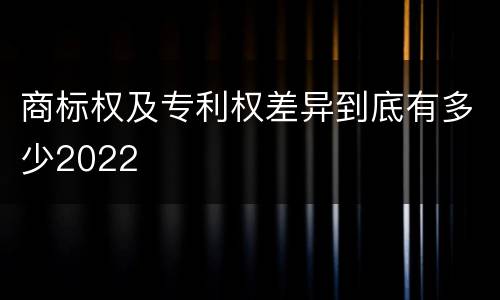 商标权及专利权差异到底有多少2022