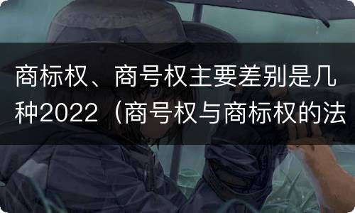 商标权、商号权主要差别是几种2022（商号权与商标权的法律冲突与解决）