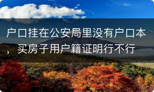 户口挂在公安局里没有户口本，买房子用户籍证明行不行