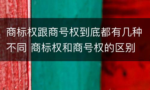 商标权跟商号权到底都有几种不同 商标权和商号权的区别