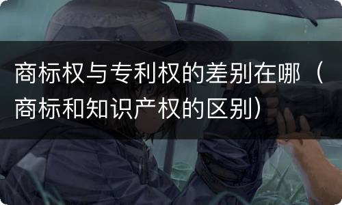 商标权与专利权的差别在哪（商标和知识产权的区别）