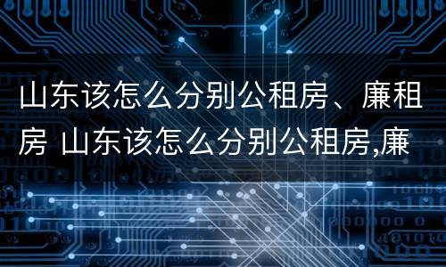 山东该怎么分别公租房、廉租房 山东该怎么分别公租房,廉租房呢