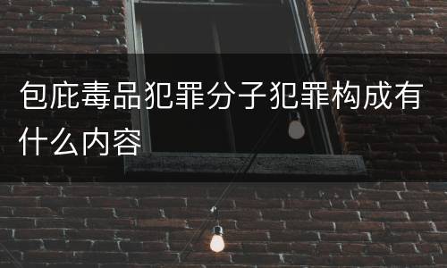 包庇毒品犯罪分子犯罪构成有什么内容
