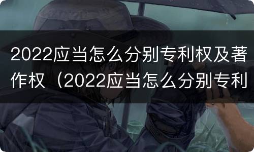 2022应当怎么分别专利权及著作权（2022应当怎么分别专利权及著作权归属）