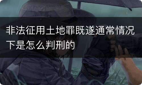 非法征用土地罪既遂通常情况下是怎么判刑的