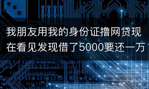 我朋友用我的身份证撸网贷现在看见发现借了5000要还一万多无力偿还怎么办