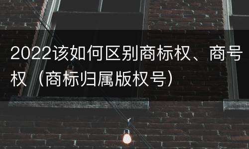 2022该如何区别商标权、商号权（商标归属版权号）