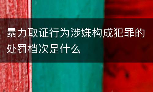 暴力取证行为涉嫌构成犯罪的处罚档次是什么