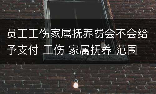 员工工伤家属抚养费会不会给予支付 工伤 家属抚养 范围