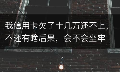 我信用卡欠了十几万还不上，不还有啥后果，会不会坐牢