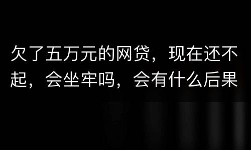 欠了五万元的网贷，现在还不起，会坐牢吗，会有什么后果呢