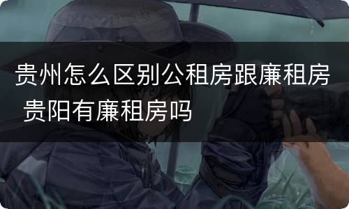 贵州怎么区别公租房跟廉租房 贵阳有廉租房吗
