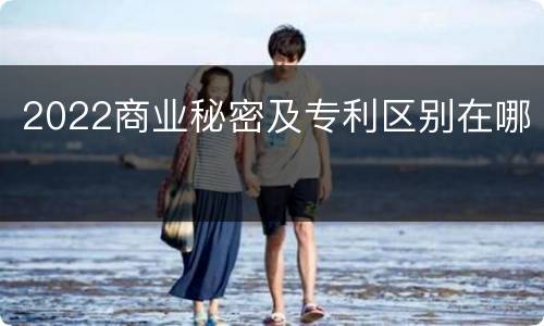 2022商业秘密及专利区别在哪