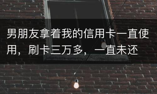 男朋友拿着我的信用卡一直使用，刷卡三万多，一直未还