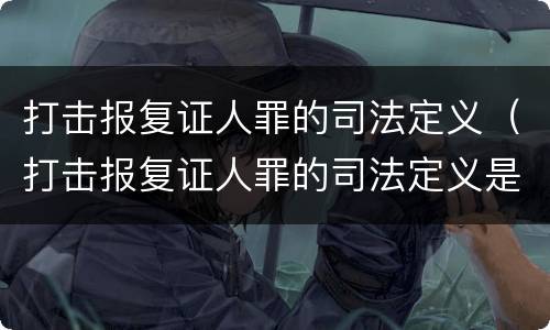 打击报复证人罪的司法定义（打击报复证人罪的司法定义是什么）