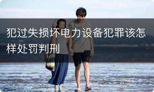 犯过失损坏电力设备犯罪该怎样处罚判刑