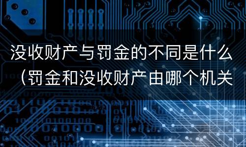 没收财产与罚金的不同是什么（罚金和没收财产由哪个机关执行）