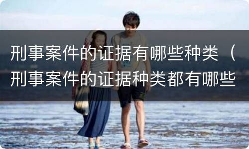 刑事案件的证据有哪些种类（刑事案件的证据种类都有哪些）