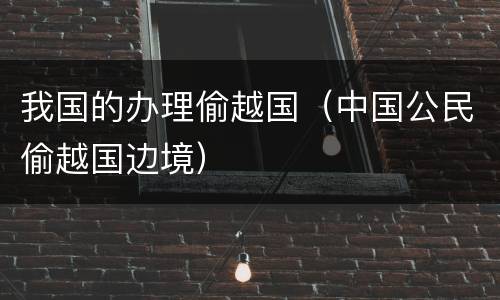 我国的办理偷越国（中国公民偷越国边境）