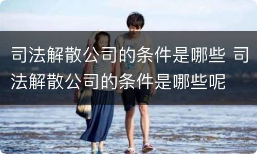司法解散公司的条件是哪些 司法解散公司的条件是哪些呢
