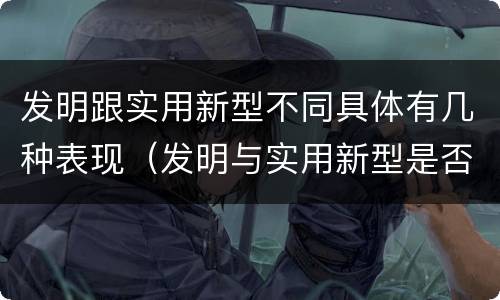 发明跟实用新型不同具体有几种表现（发明与实用新型是否具有实用性）