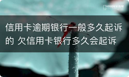 信用卡逾期银行一般多久起诉的 欠信用卡银行多久会起诉