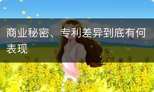 商业秘密、专利差异到底有何表现