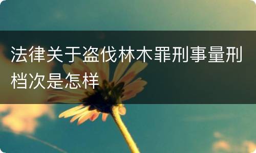 法律关于盗伐林木罪刑事量刑档次是怎样