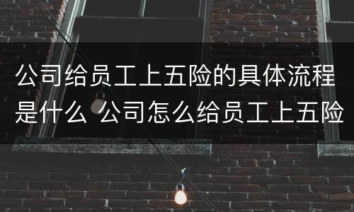 公司给员工上五险的具体流程是什么 公司怎么给员工上五险