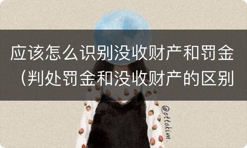 应该怎么识别没收财产和罚金（判处罚金和没收财产的区别）