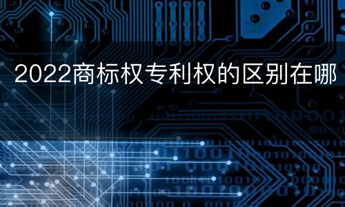 2022商标权专利权的区别在哪