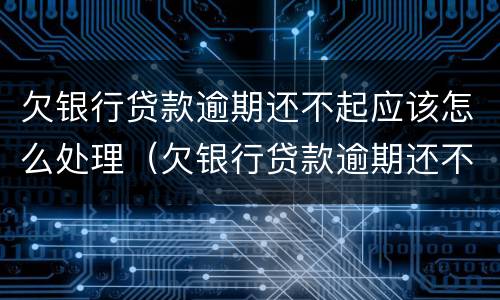 欠银行贷款逾期还不起应该怎么处理（欠银行贷款逾期还不起应该怎么处理呢）