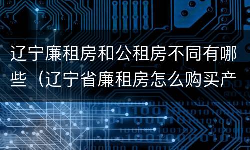 辽宁廉租房和公租房不同有哪些（辽宁省廉租房怎么购买产权）