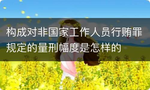 构成对非国家工作人员行贿罪规定的量刑幅度是怎样的