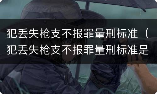 犯丢失枪支不报罪量刑标准（犯丢失枪支不报罪量刑标准是多少）