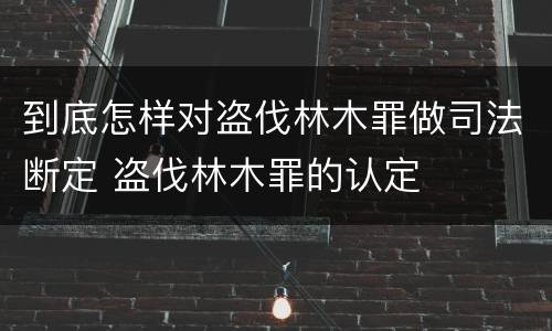 到底怎样对盗伐林木罪做司法断定 盗伐林木罪的认定
