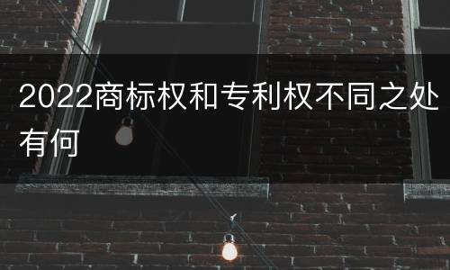 2022商标权和专利权不同之处有何