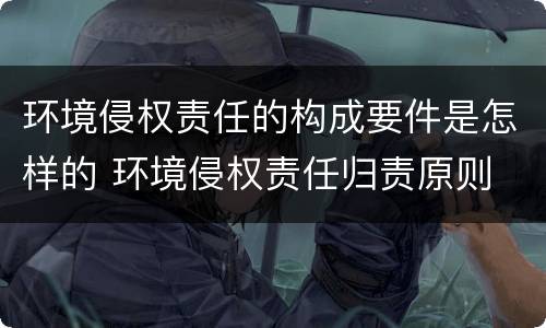 环境侵权责任的构成要件是怎样的 环境侵权责任归责原则