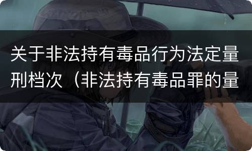 关于非法持有毒品行为法定量刑档次（非法持有毒品罪的量刑标准）