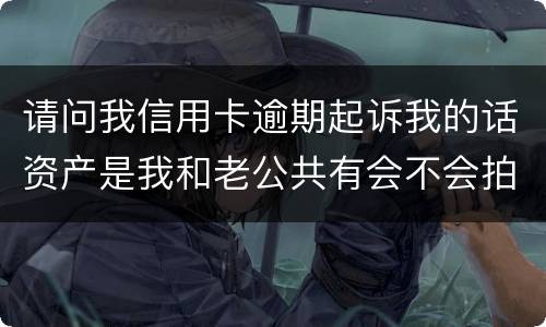 请问我信用卡逾期起诉我的话资产是我和老公共有会不会拍卖主贷人是我老公我差银行钱